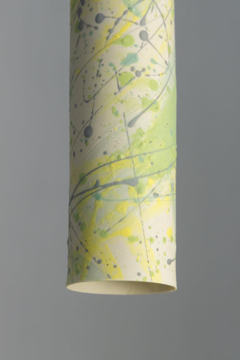 Light Green & Yellow Porcelain Pendant Light - CAIFCC