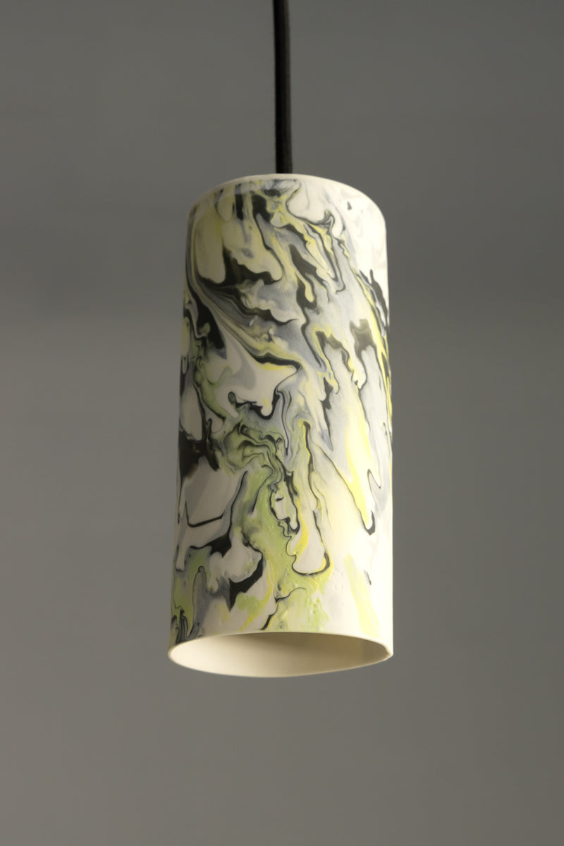 Grey & Yellow Porcelain Pendant Light - CAKEBB
