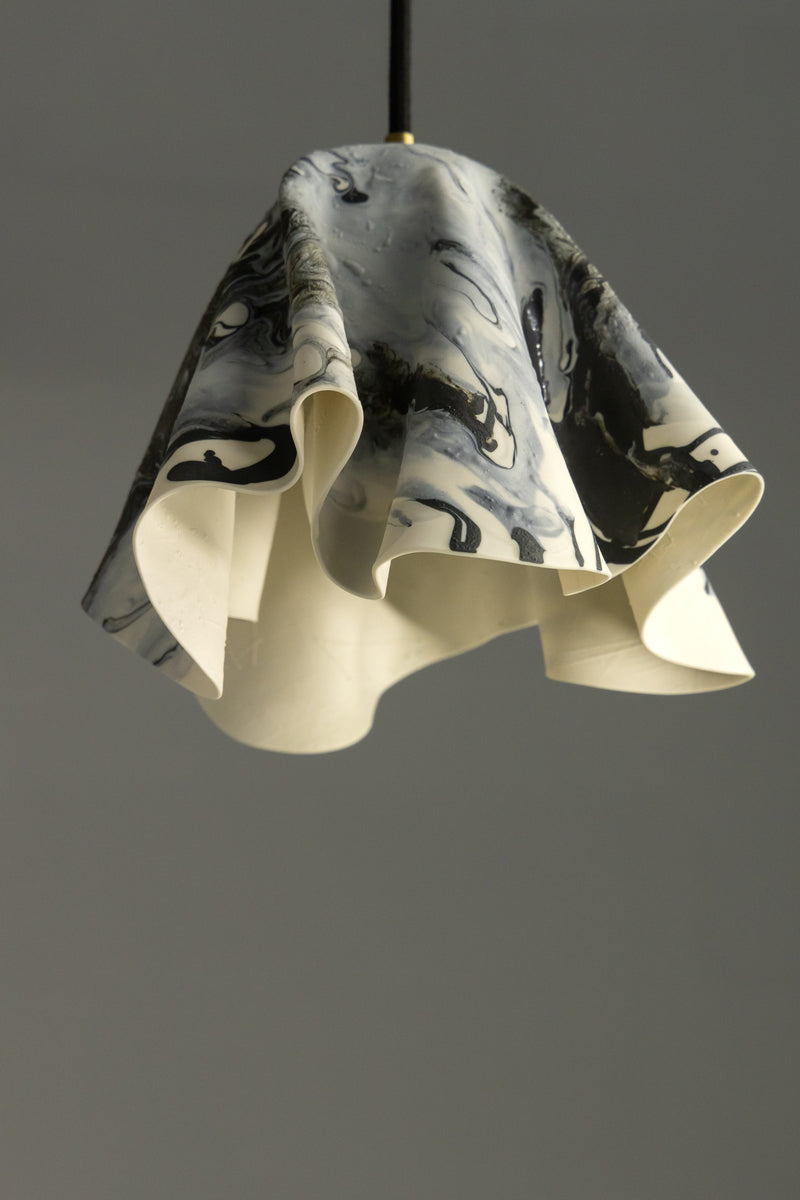 Draping Porcelain Pendant Black & Grey - DBIFKI