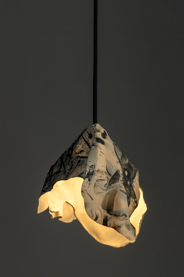 Porcelain Pendant Light with Black - EBLKAK