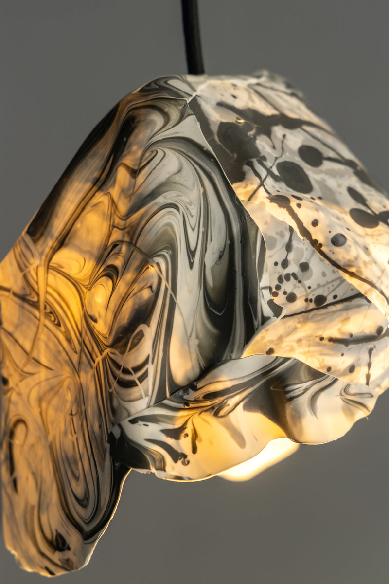 Porcelain Pendant Light with Black - EBLKAK