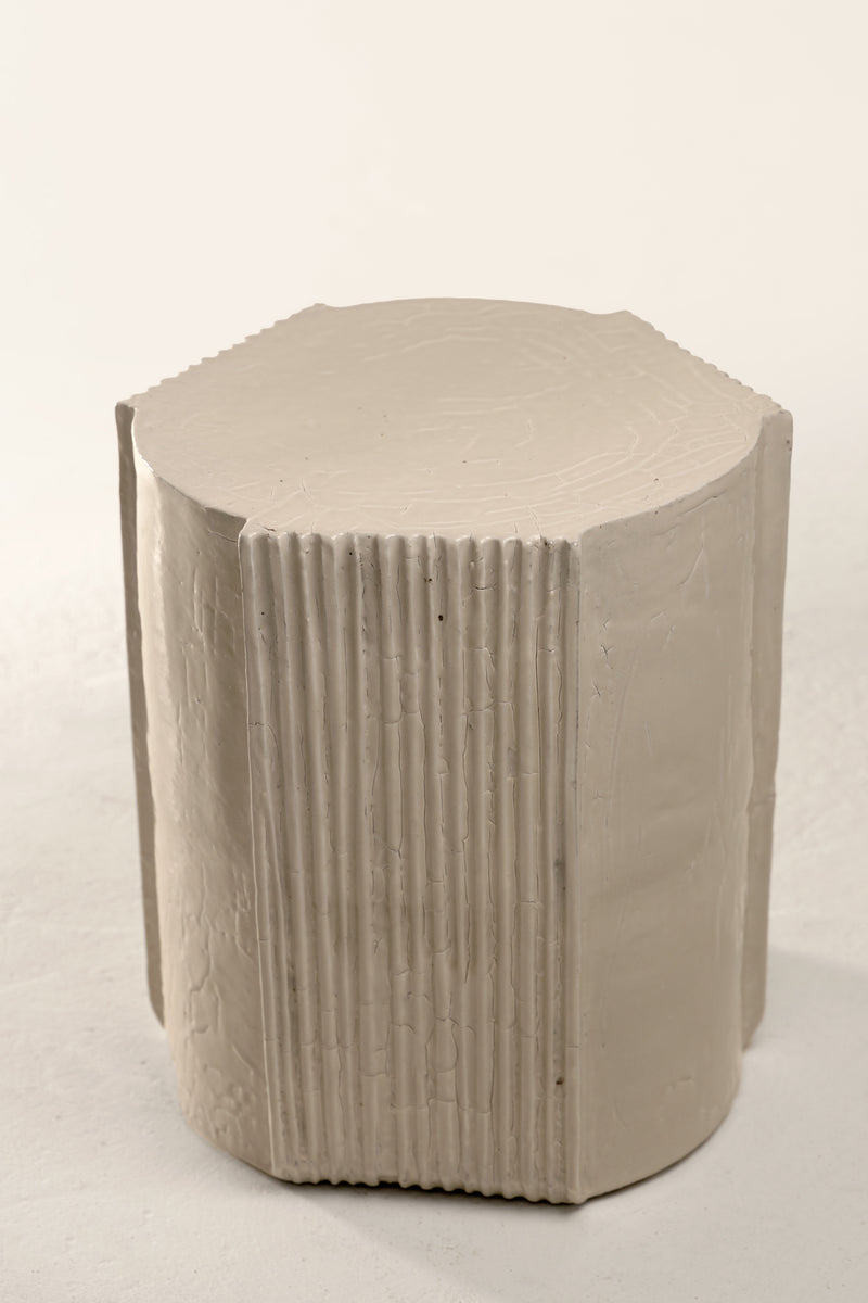 Textured Ceramic Side Table - ICALEL