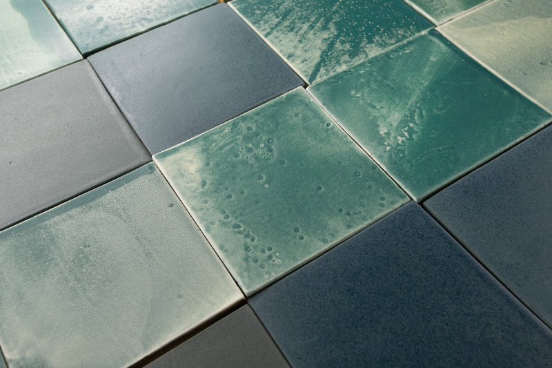 Teal & Green Square Tiles - JUBWWW_21C