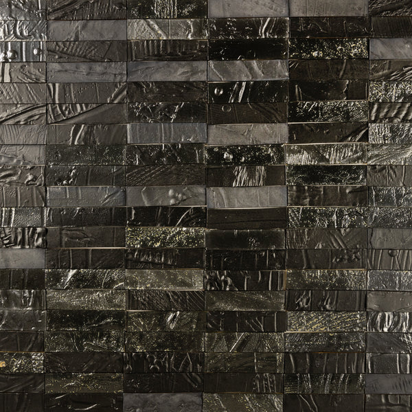 Handmade Black Textural Tiles PCX82L_4A