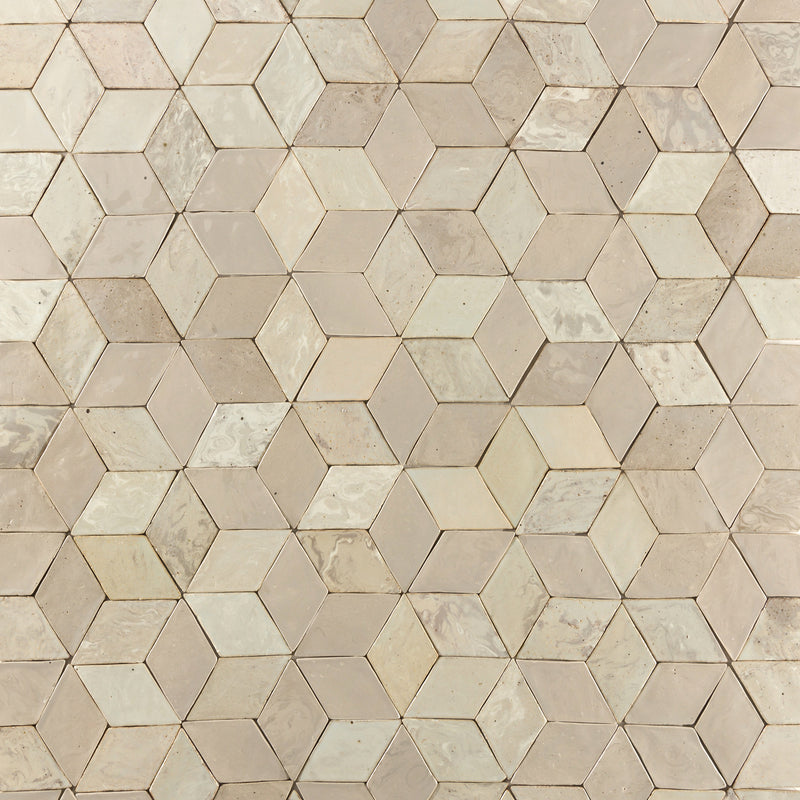 Marbled Diamond Tile Taupe White 4Z7LYJ 5D