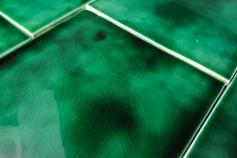 Square Tile Glassy Green Glaze LFSFYL