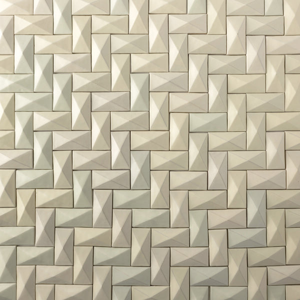 Cream & Light Green Blend 3D Tiles - 0SIJNH-WS