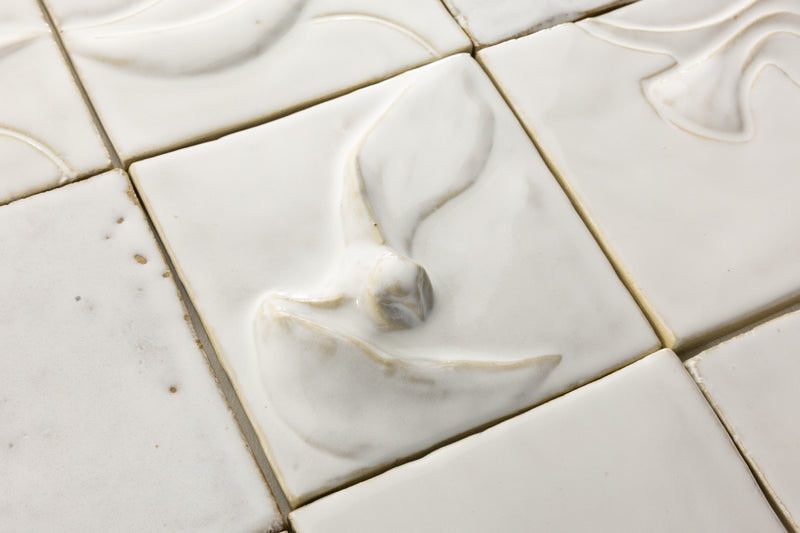 White Sculptural Owl Figure Tiles - 1SQ1NL-WS