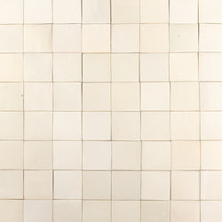 Elegant Off-White Handmade Square Tiles - 24WKU8_ 19C