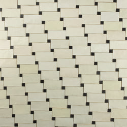 Cream Ceramic Tiles with Black Blocks - 29BCGZ-WS