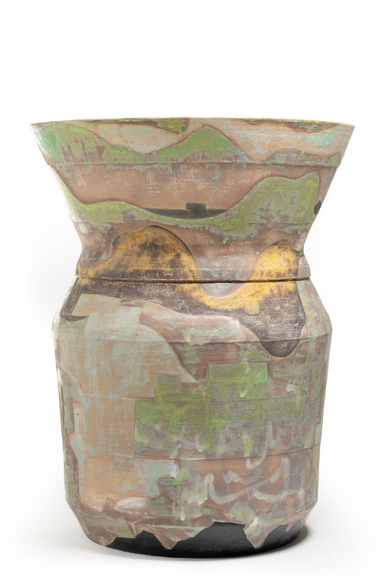 Hand-Painted Ceramic Vessel - 2DIA0R