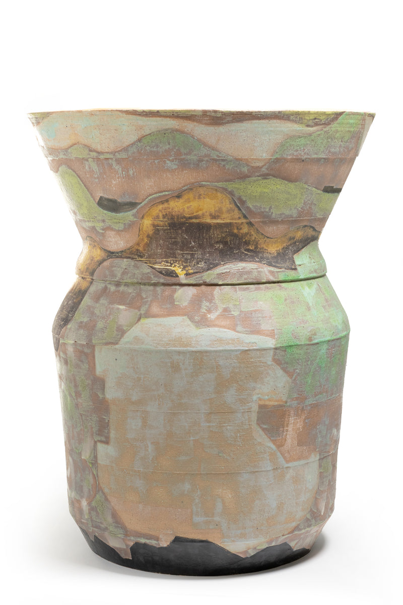 Hand-Painted Ceramic Vessel - 2DIA0R