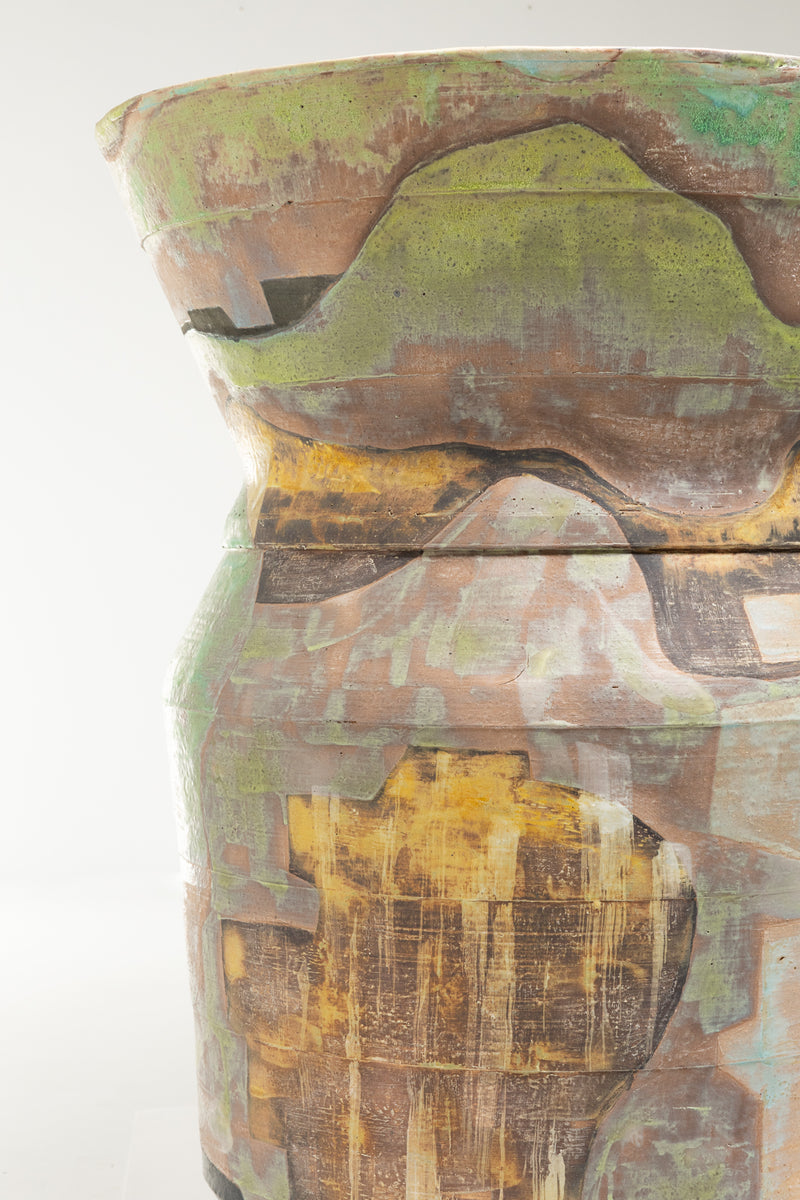 Hand-Painted Ceramic Vessel - 2DIA0R