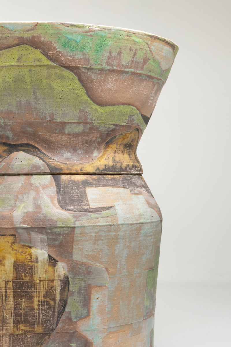 Hand-Painted Ceramic Vessel - 2DIA0R