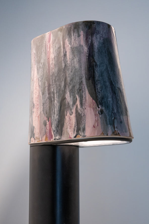 Violet and Ash Hand-Made Ceramic Outdoor Lantern - 4AFM2X