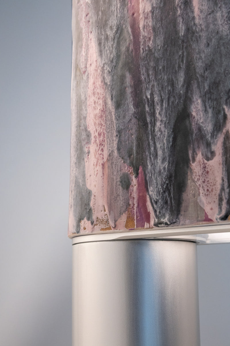 Violet and Ash Hand-Made Ceramic Outdoor Lantern - 4AFM2X