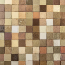 Blend of Terra-Cotta Tones Matt and Gloss Square Tiles 4CW7KE