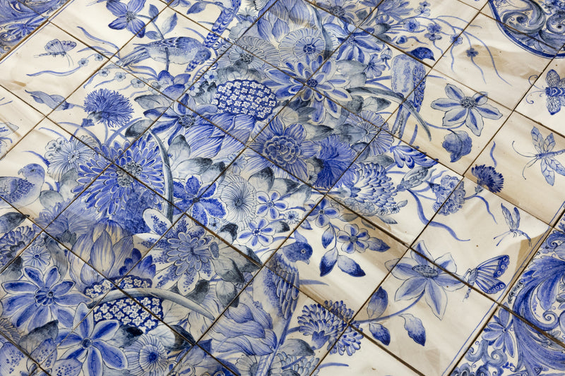 2.134m² Hand-Painted Delft Mural - 4HSFNS