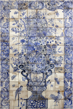 2.134m² Hand-Painted Delft Mural - 4HSFNS