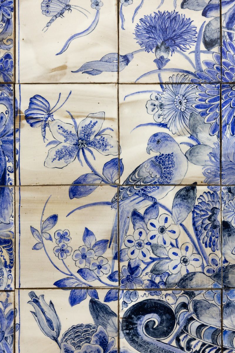 2.134m² Hand-Painted Delft Mural - 4HSFNS