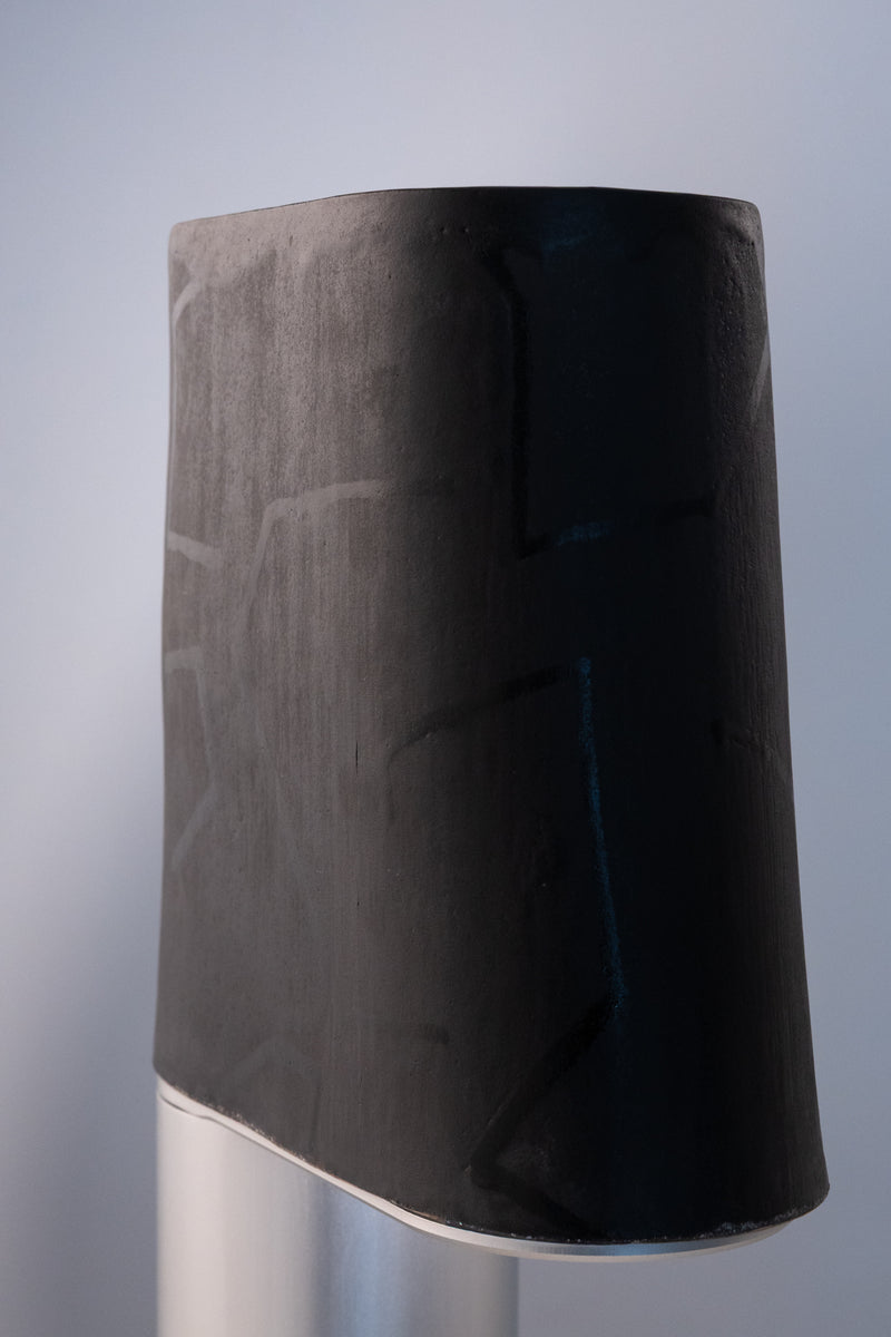 Black Hand-Made Ceramic Outdoor Lantern - 5URFEP