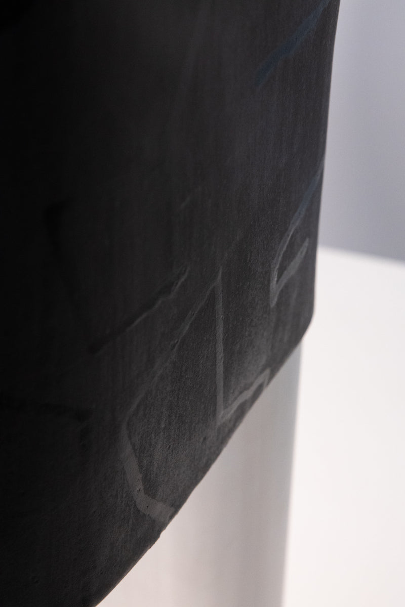 Black Hand-Made Ceramic Outdoor Lantern - 5URFEP