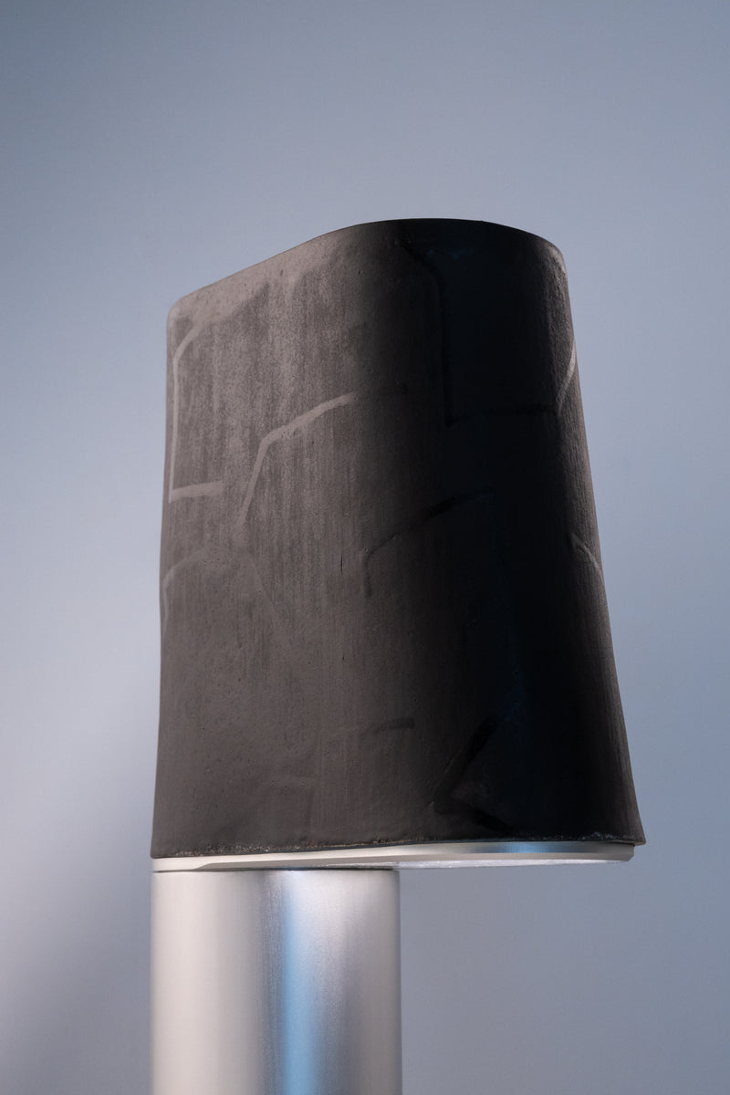 Black Hand-Made Ceramic Outdoor Lantern - 5URFEP