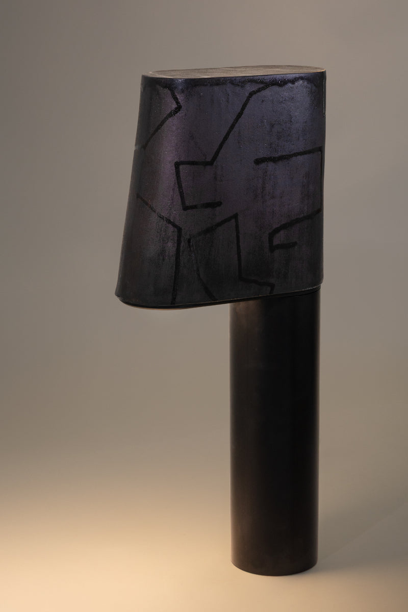 Black Hand-Made Ceramic Outdoor Lantern - 5URFEP