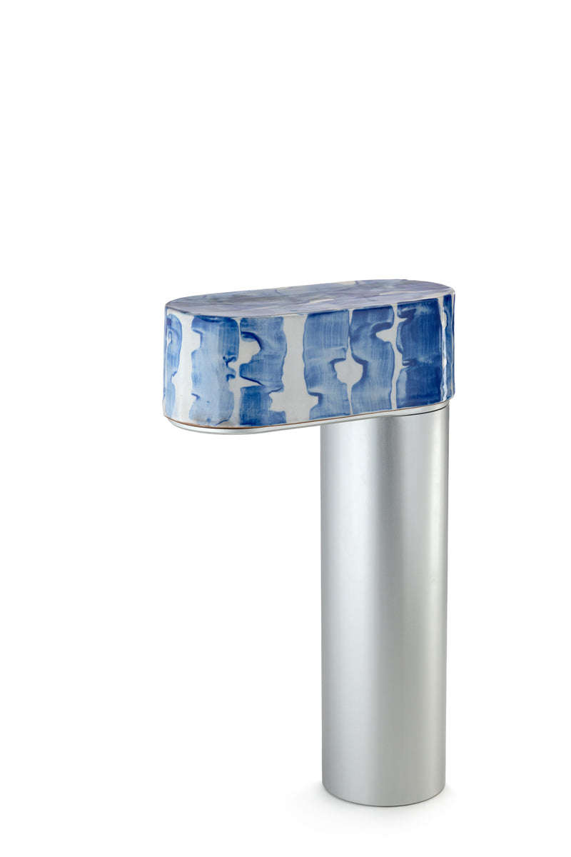 Blue Hand-Made Ceramic Outdoor Lantern - 6HK5RT