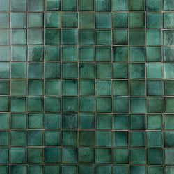 Glossy Green/Teal Square Tile - 6M5HLS-WS