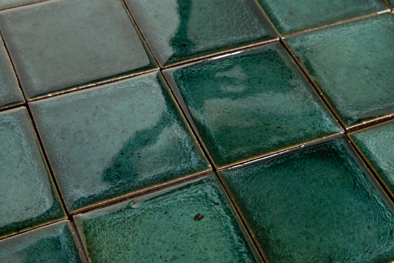 Glossy Green/Teal Square Tile - 6M5HLS-WS