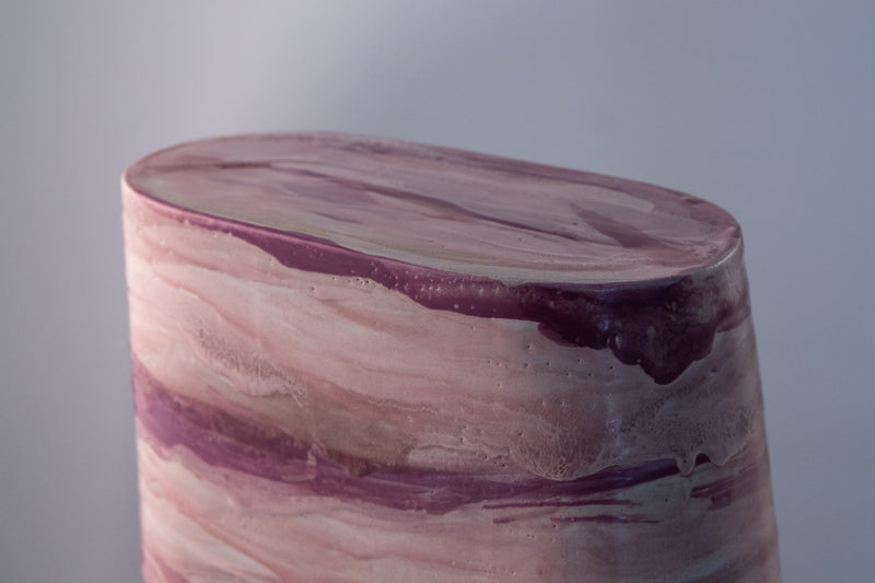 Blue & White Hand-Made Ceramic Outdoor Lantern - 71KL9C