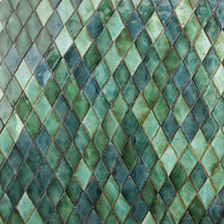 Glossy Green Rectangular Tiles - 72DG2H-WS