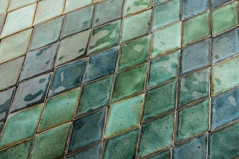 Glossy Green Rectangular Tiles - 72DG2H-WS