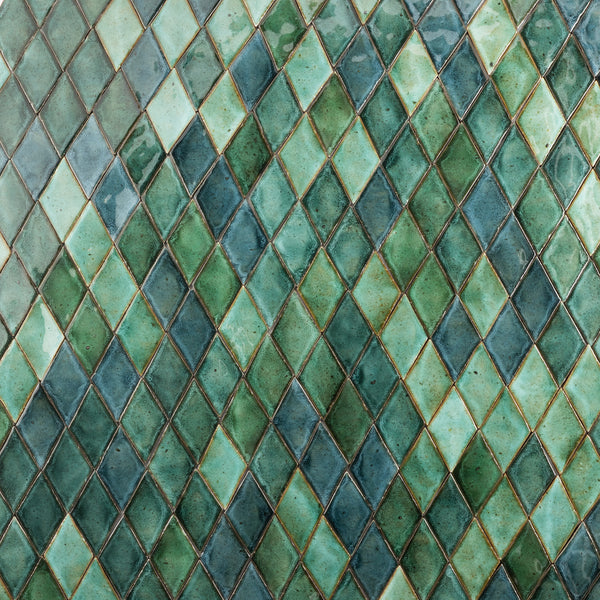 Glossy Green Rectangular Tiles - 72DG2H-WS