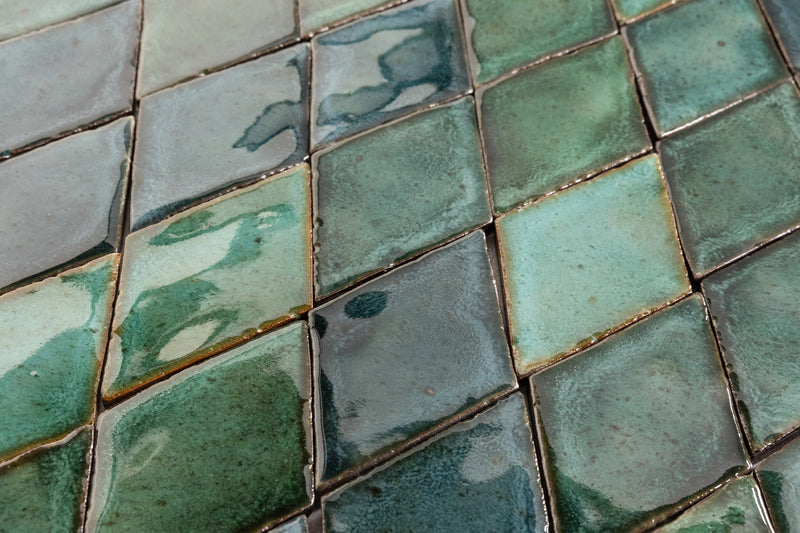 Glossy Green Rectangular Tiles - 72DG2H-WS