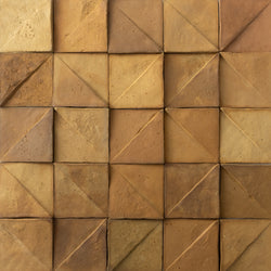 Square Split surface 3D Tile Terracotta - 77B4J1-EX