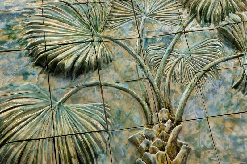 Palm Tree Relief Mural -8B3341