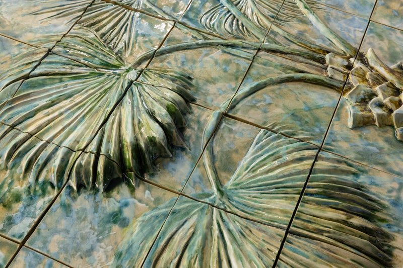 Palm Tree Relief Mural -8B3341