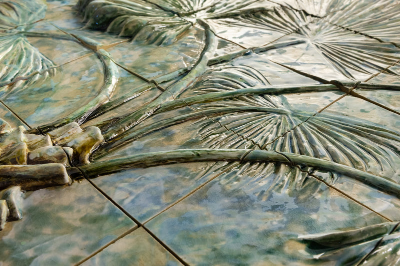 Palm Tree Relief Mural -8B3341