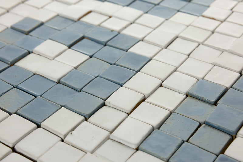 Small Blue & White Mosaic Tiles - 8DWZ4Z-WS