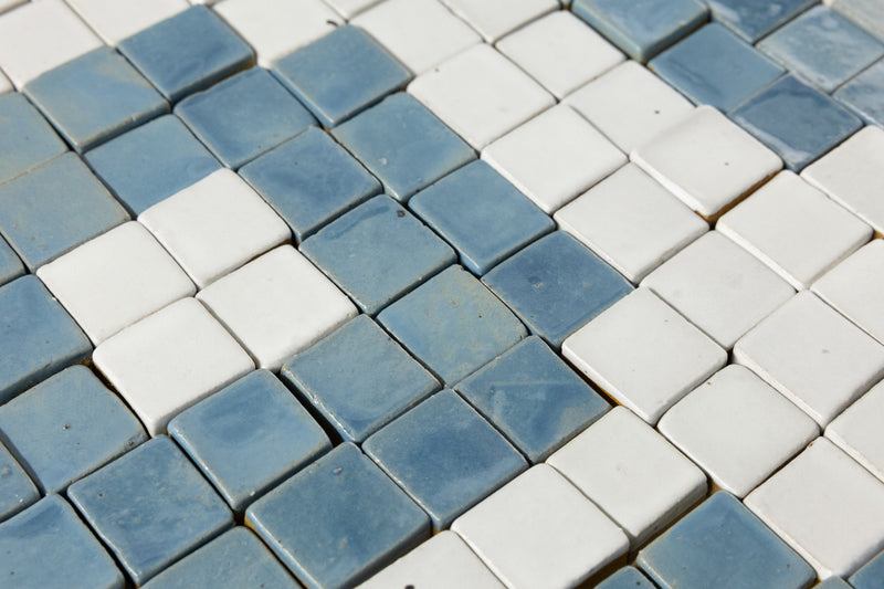 Small Blue & White Mosaic Tiles - 8DWZ4Z-WS