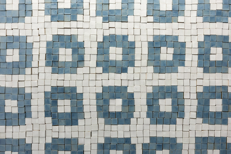 Small Blue & White Mosaic Tiles - 8DWZ4Z-WS