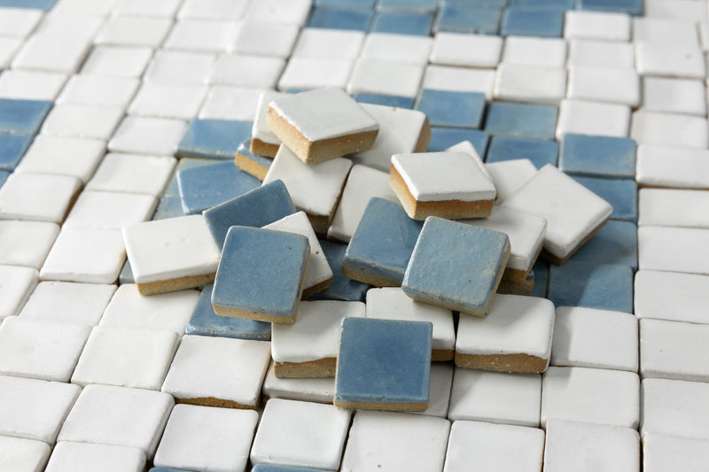 Small Blue & White Mosaic Tiles - 8DWZ4Z-WS