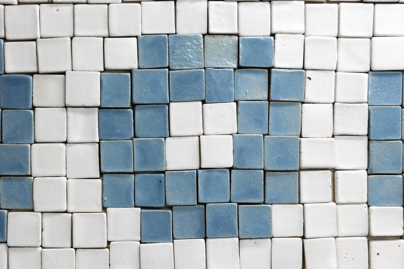 Small Blue & White Mosaic Tiles - 8DWZ4Z-WS