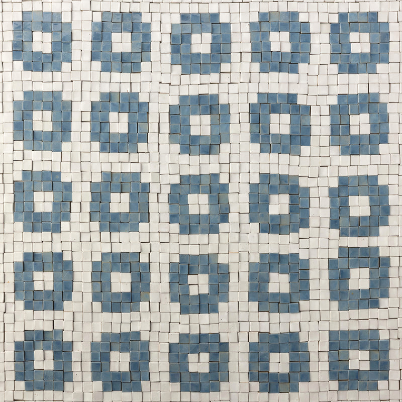 Small Blue & White Mosaic Tiles - 8DWZ4Z-WS