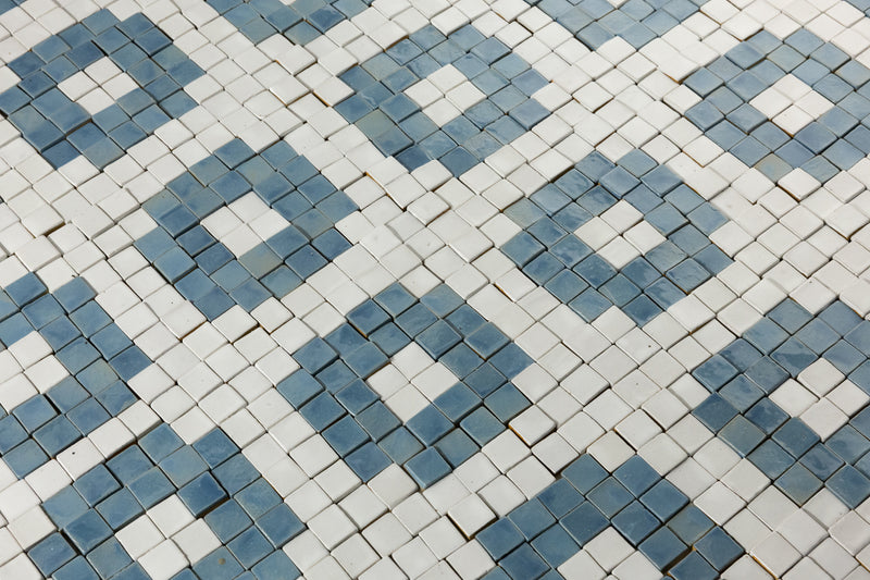 Small Blue & White Mosaic Tiles - 8DWZ4Z-WS
