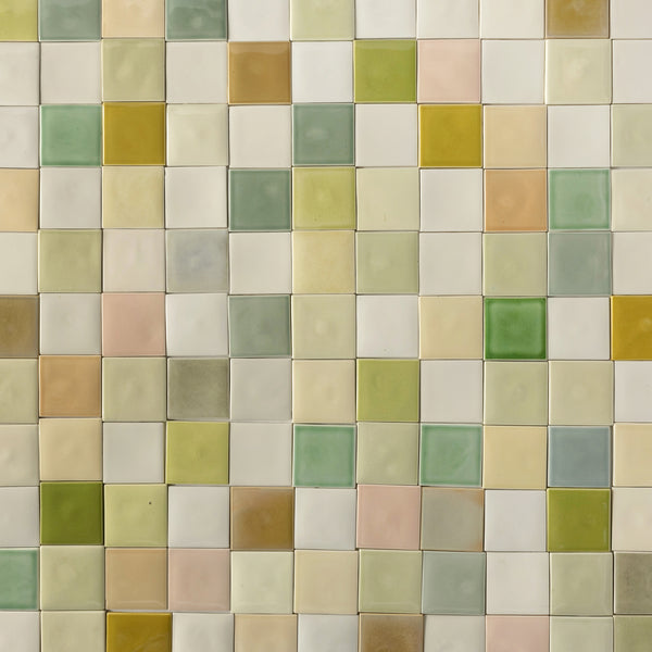 Multi-Colour Blend of Square Glazed Tiles - 8RRB48