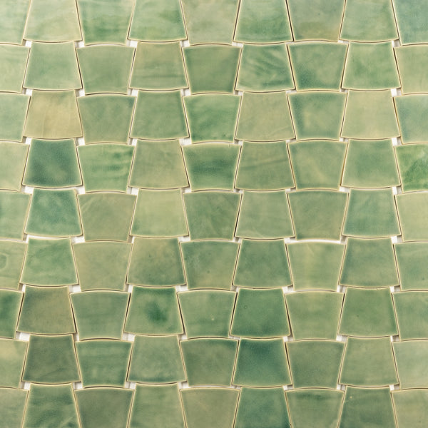 Pale Green Radius Tiles - 8ZMUE1-WS
