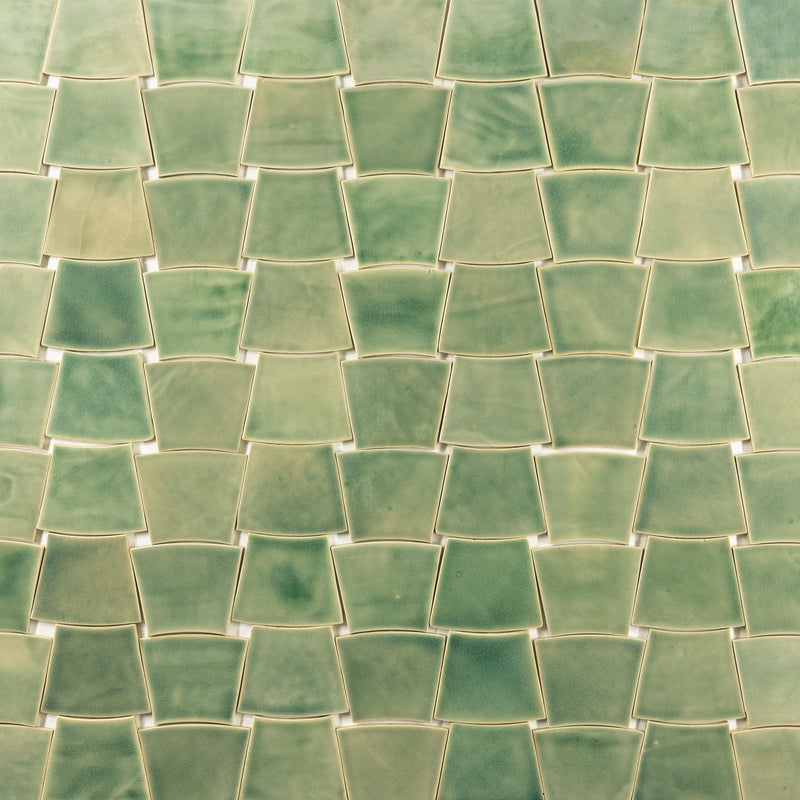 Pale Green Radius Tiles - 8ZMUE1-WS